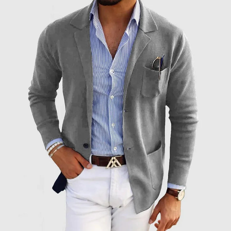 Blazer met reverskraag en knoopsluiting
