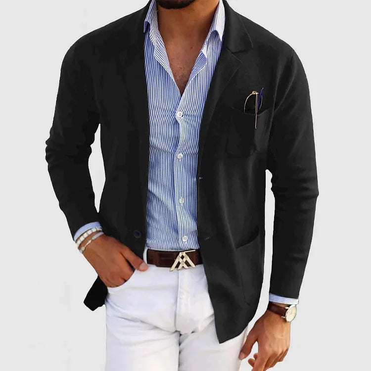 Blazer met reverskraag en knoopsluiting