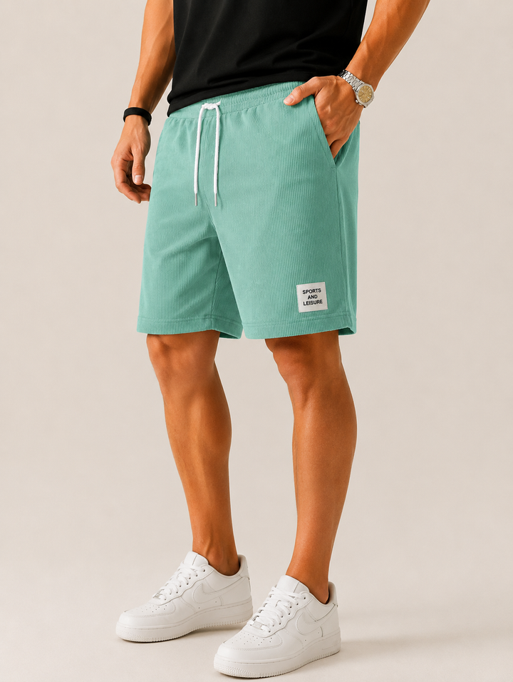 Heren Geribde Shorts - Elastische Taille