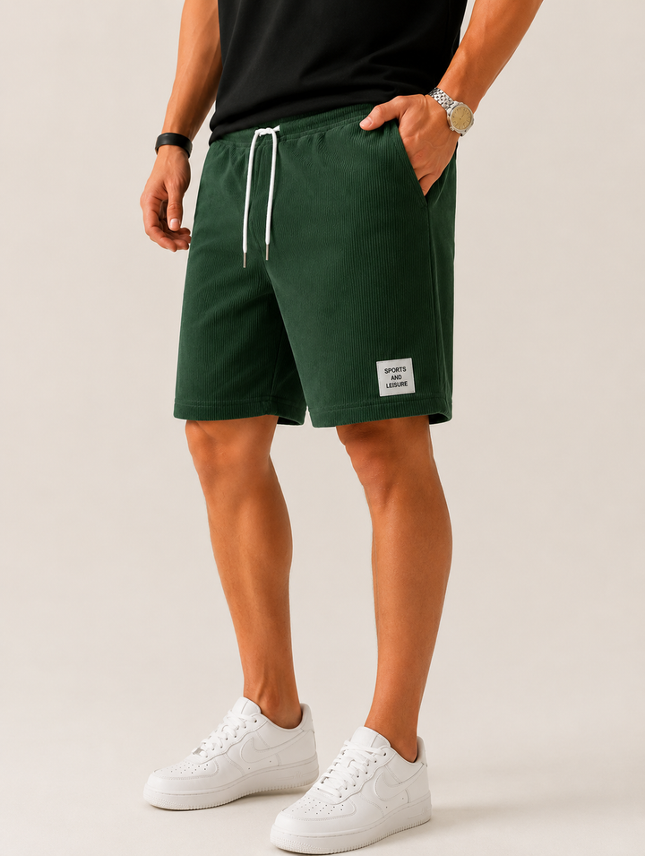 Heren Geribde Shorts - Elastische Taille