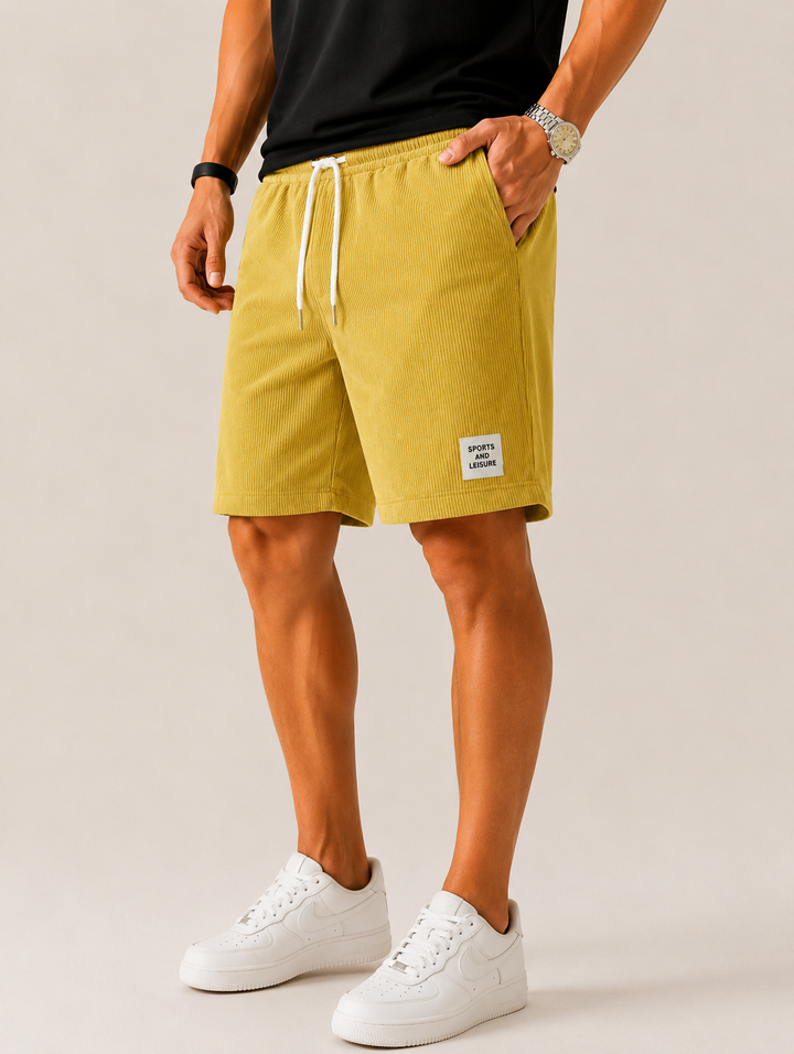 Heren Geribde Shorts - Elastische Taille