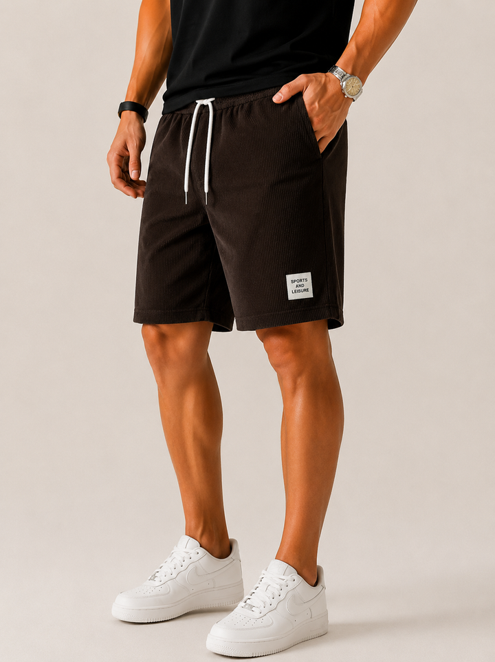Heren Geribde Shorts - Elastische Taille