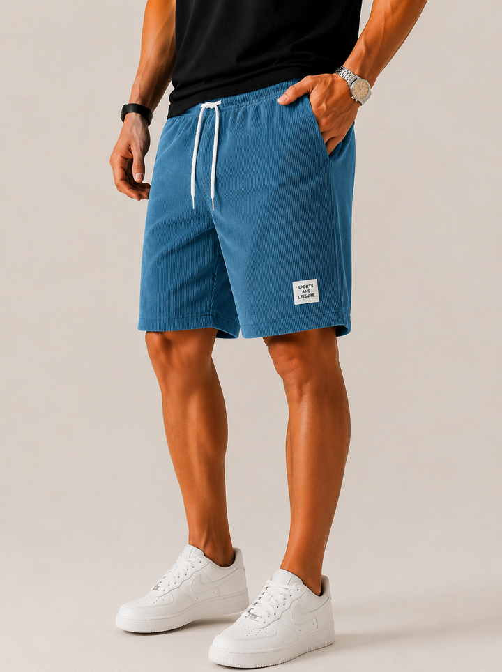 Heren Geribde Shorts - Elastische Taille