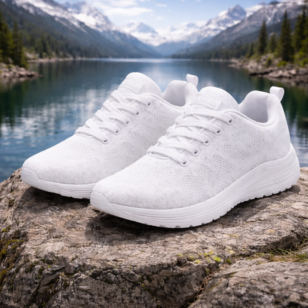 Dame Løbesneakers - Lav Top Trainers med Snørebånd