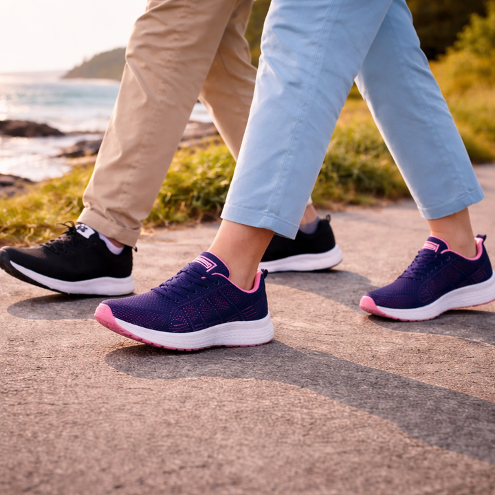 Dame Løbesneakers - Lav Top Trainers med Snørebånd