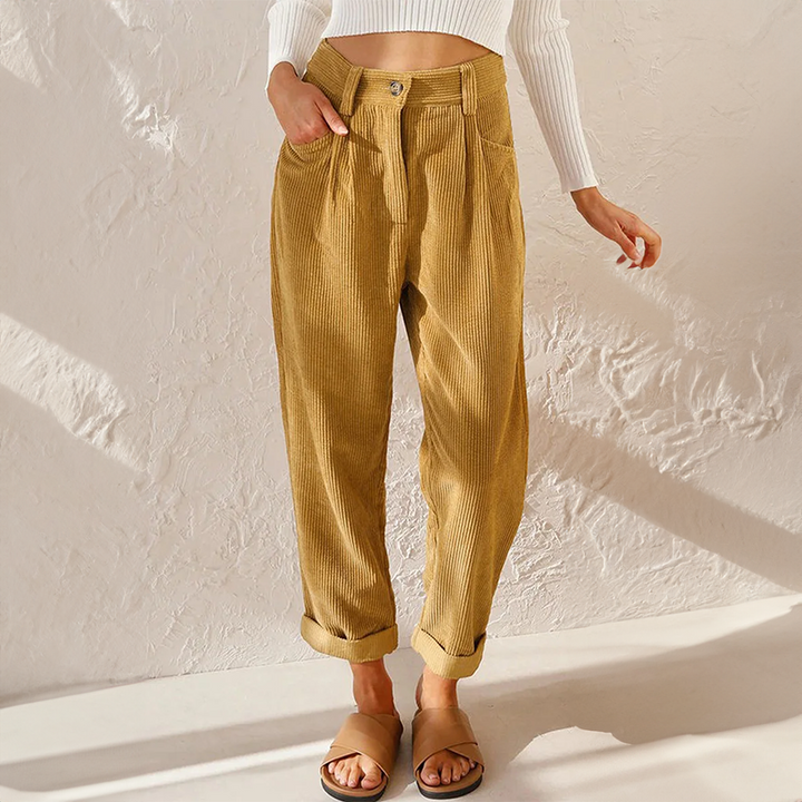 Dames Broek - Hoge Taille Rechte Pijp