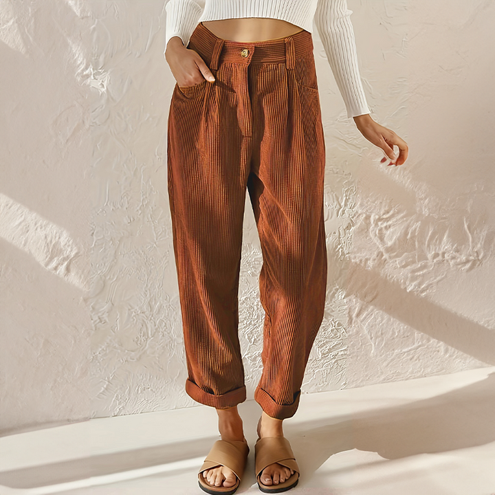 Dames Broek - Hoge Taille Rechte Pijp