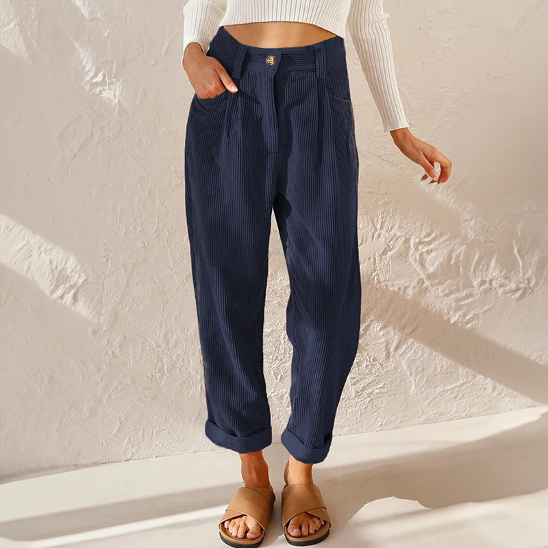 Dames Broek - Hoge Taille Rechte Pijp