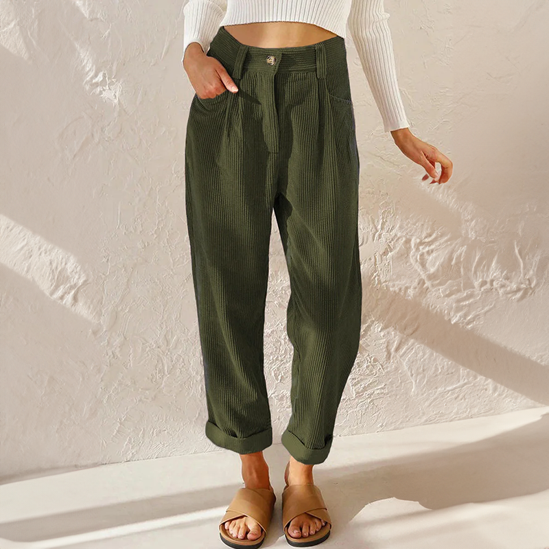 Dames Broek - Hoge Taille Rechte Pijp