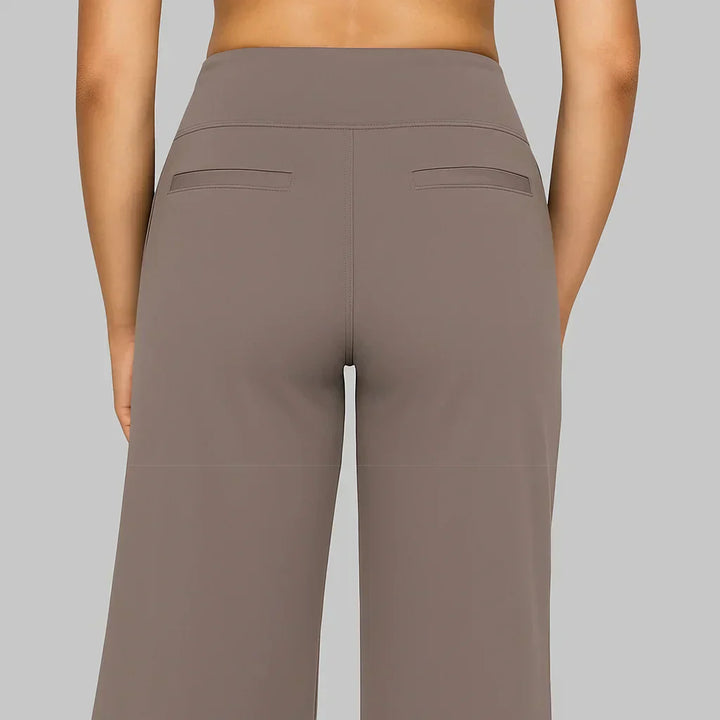 Dames Broek met Hoge Taille - Instapmodel met Zakken