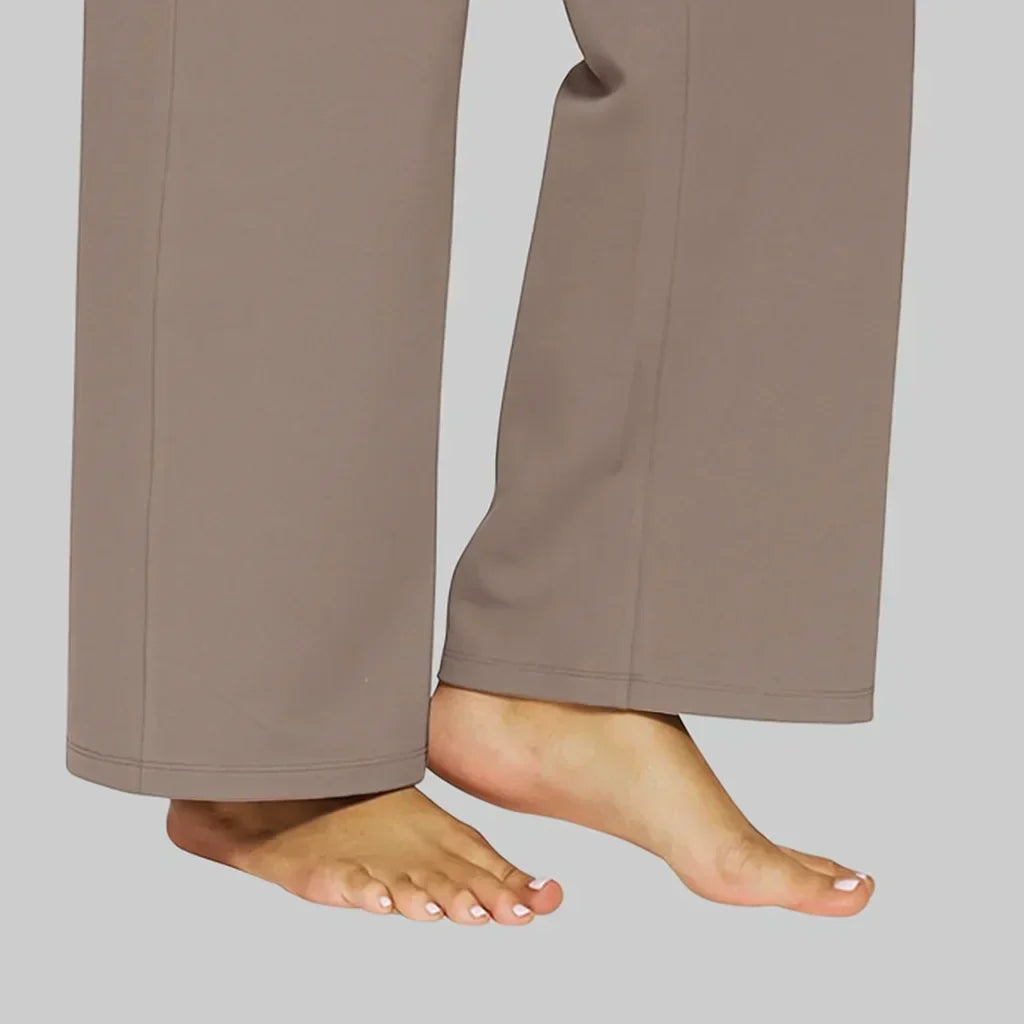 Dames Broek met Hoge Taille - Instapmodel met Zakken