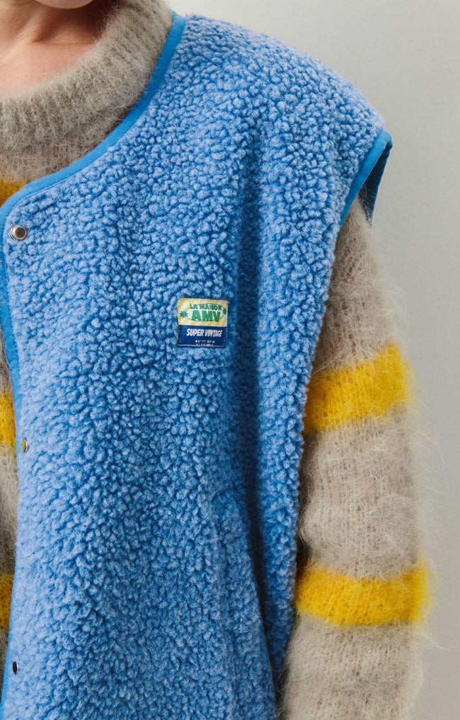 Dames Fleece Gilet - Mouwloos Gilet met Drukknopen