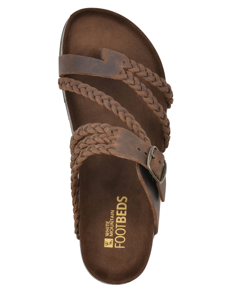 Dames Instapsandalen - Gevlochten Band met Teenlus