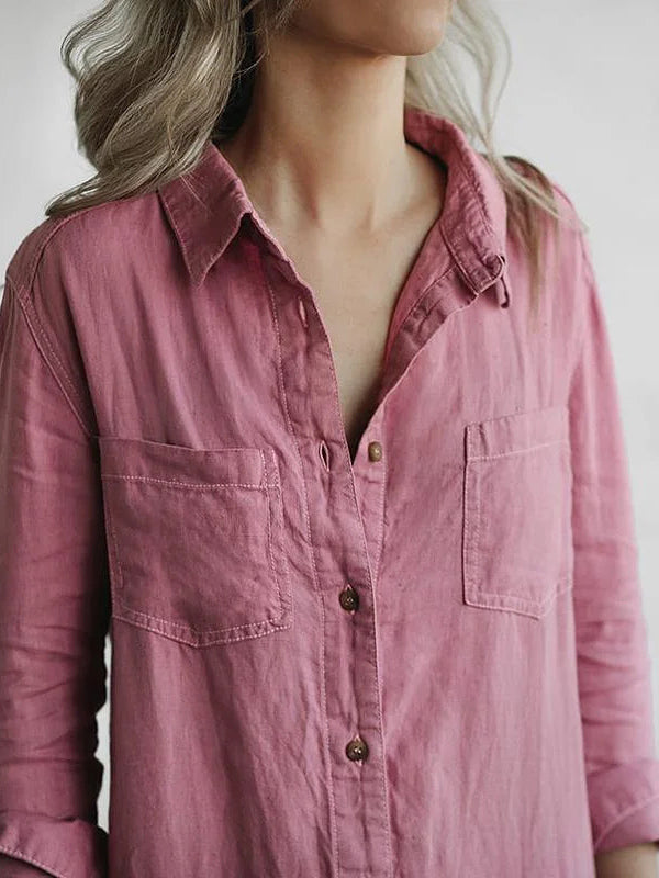 Dames Jumpsuit met Lange Mouwen - Knoopsluiting aan de Voorkant