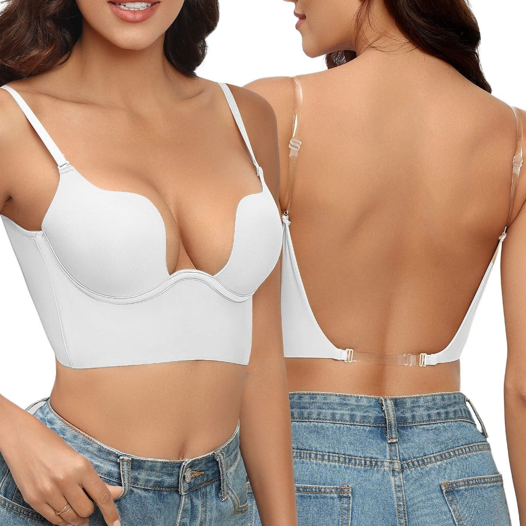 Dames Longline Push-Up Beha - Diepe Uitsnijding en Rugloos