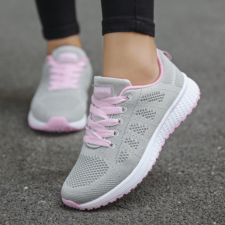 Dames Mesh Running Sneakers - Lichtgewicht Lage Veterschoenen