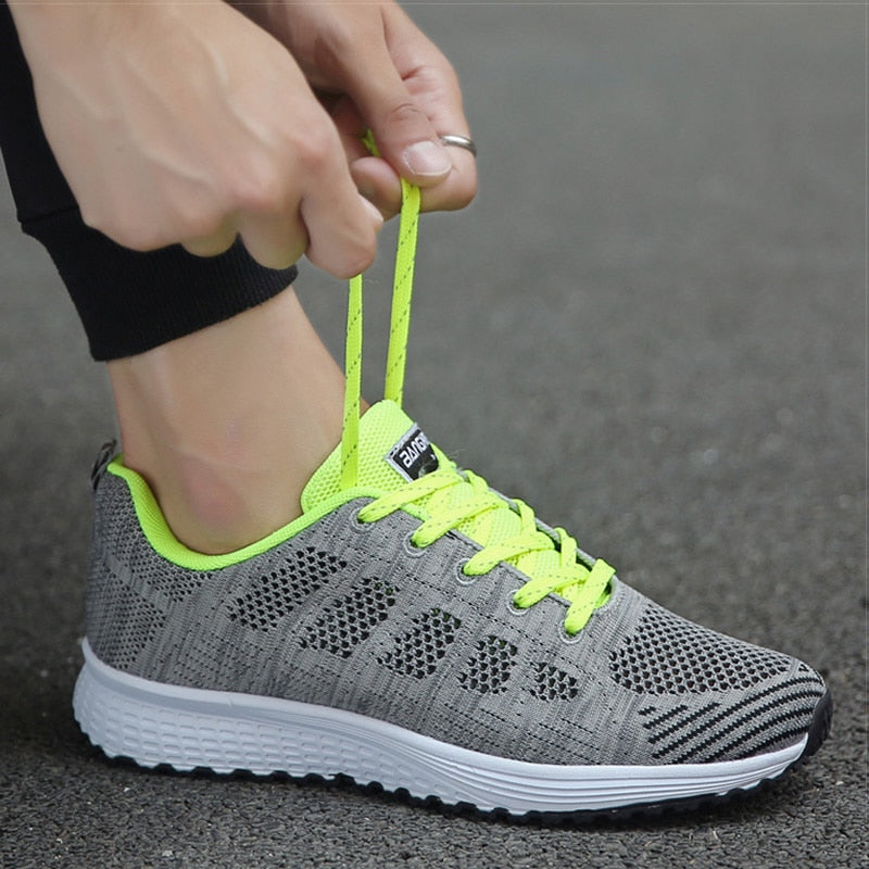 Dames Mesh Running Sneakers - Lichtgewicht Lage Veterschoenen