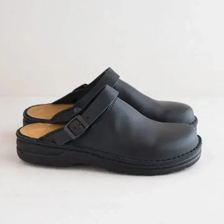 Dames Mule Clogs - Instapschoenen met Gespband en Open Achterkant