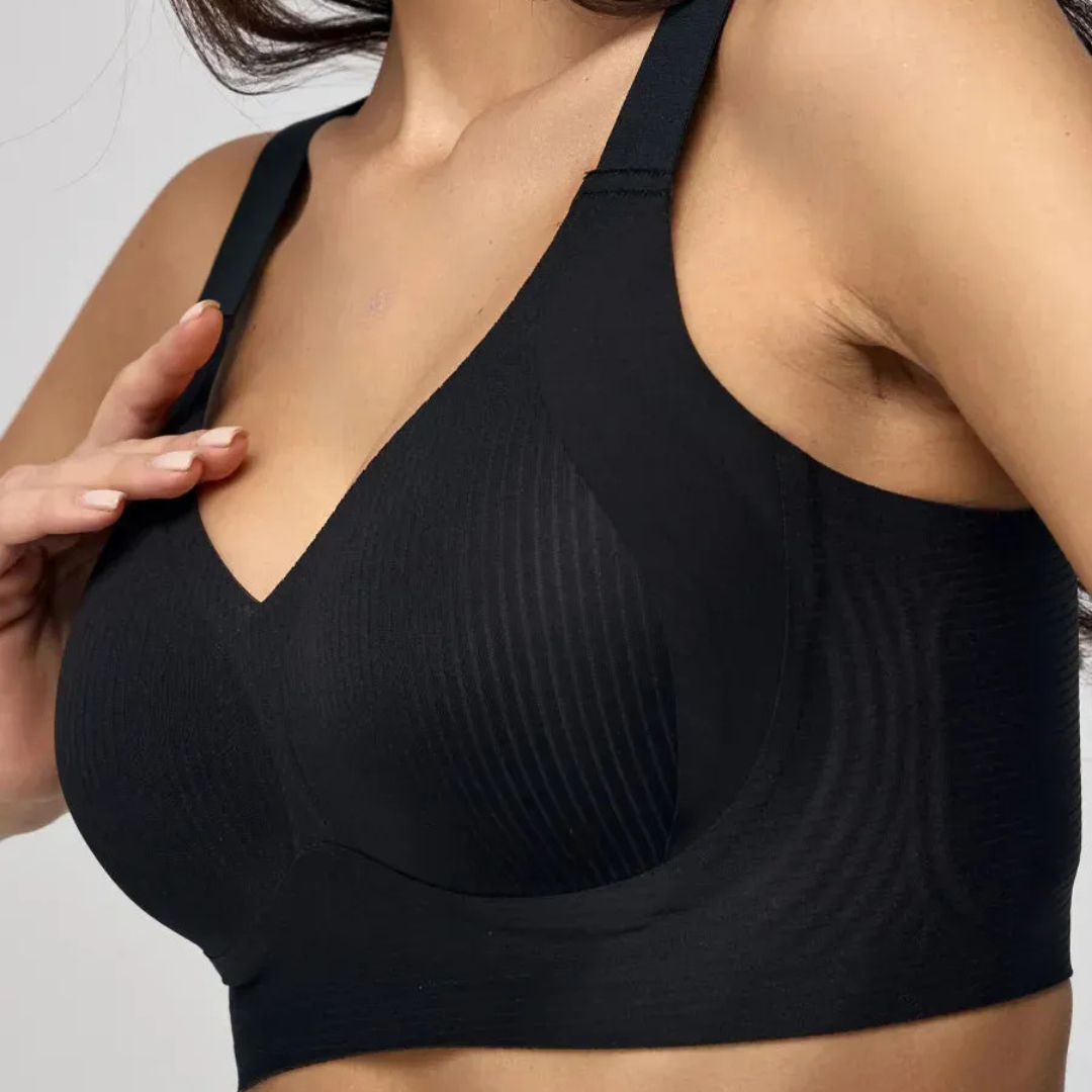 Dames Draadloze T-Shirt Beha – Naadloze Gladde Cups met V-Hals voor Dagelijks Gebruik