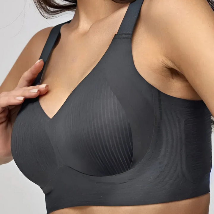 Dames Draadloze T-Shirt Beha – Naadloze Gladde Cups met V-Hals voor Dagelijks Gebruik