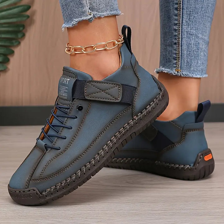 Dames Platte Sneakers met Veters - Elastische Veters en Zool