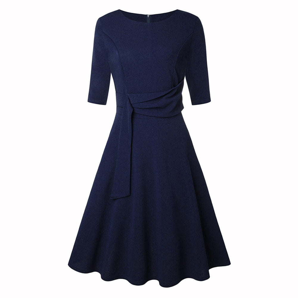 Dames Skaterjurk met Driekwartmouwen - Boothals
