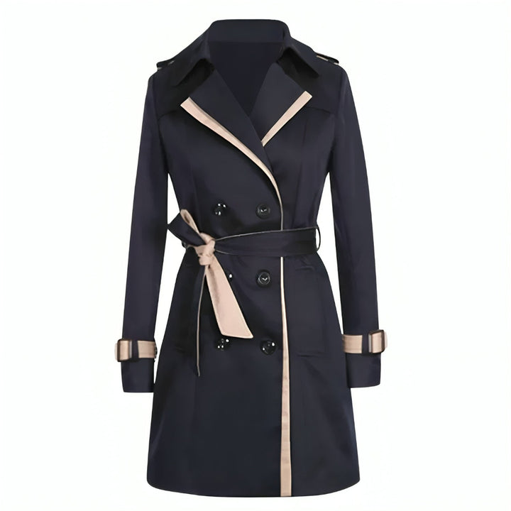 Dames Trenchcoat met Ceintuur - Dubbele Knopenrij en Reverskraag