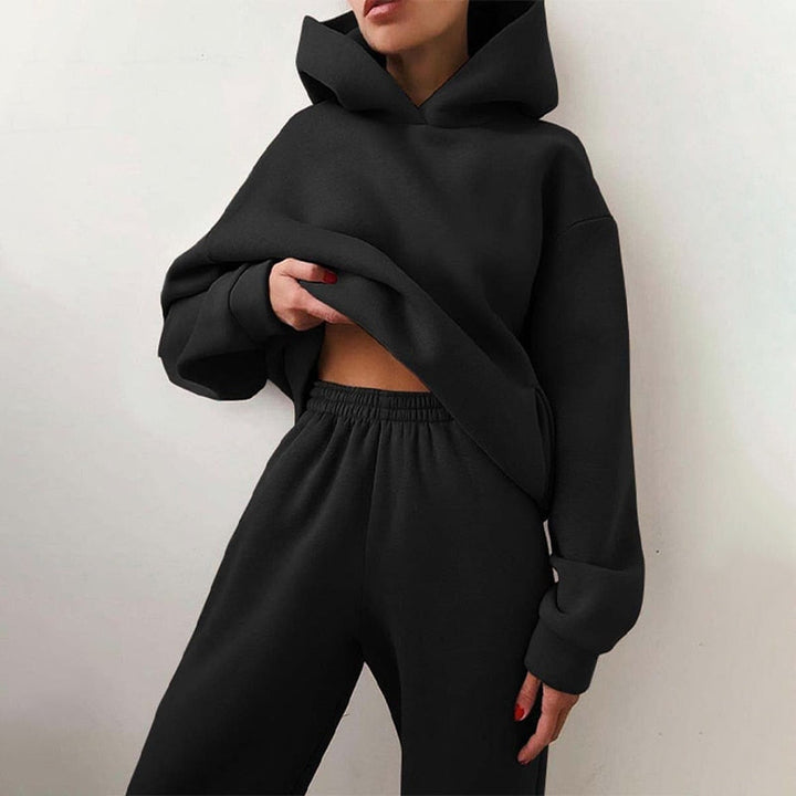 Dames Tweedelige Trainingspakset - Oversized Hoodie en Wijde Joggingbroek