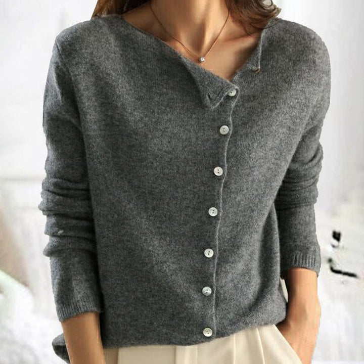 Dames Vest met Knoopsluiting aan de Voorkant - Asymmetrische Sluiting 