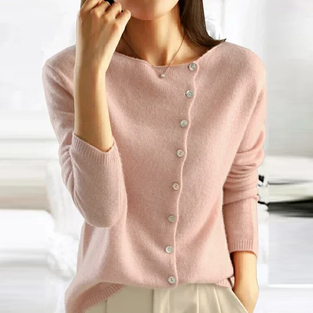Dames Vest met Knoopsluiting aan de Voorkant - Asymmetrische Sluiting 