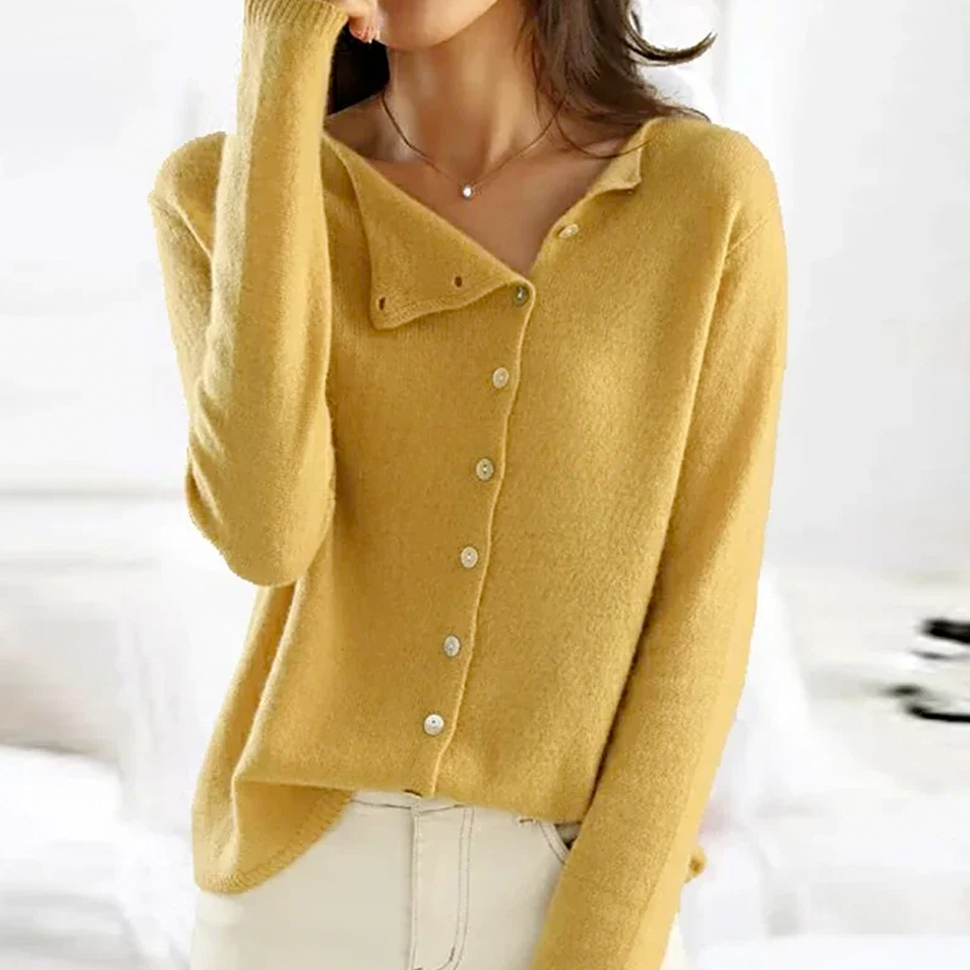 Dames Vest met Knoopsluiting aan de Voorkant - Asymmetrische Sluiting 