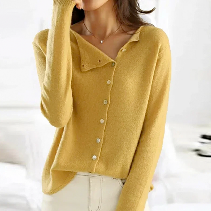 Dames Vest met Knoopsluiting aan de Voorkant - Asymmetrische Sluiting 