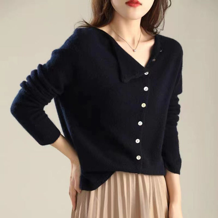 Dames Vest met Knoopsluiting aan de Voorkant - Asymmetrische Sluiting 