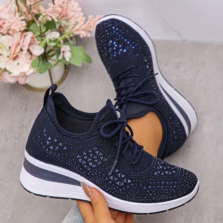 Dames Wedge Sneakers - Vetersluiting