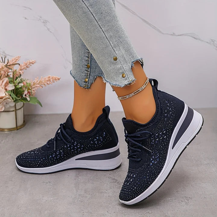 Dames Wedge Sneakers - Vetersluiting