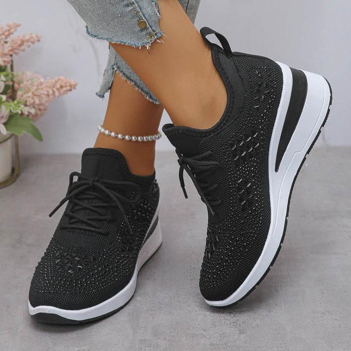 Dames Wedge Sneakers - Vetersluiting