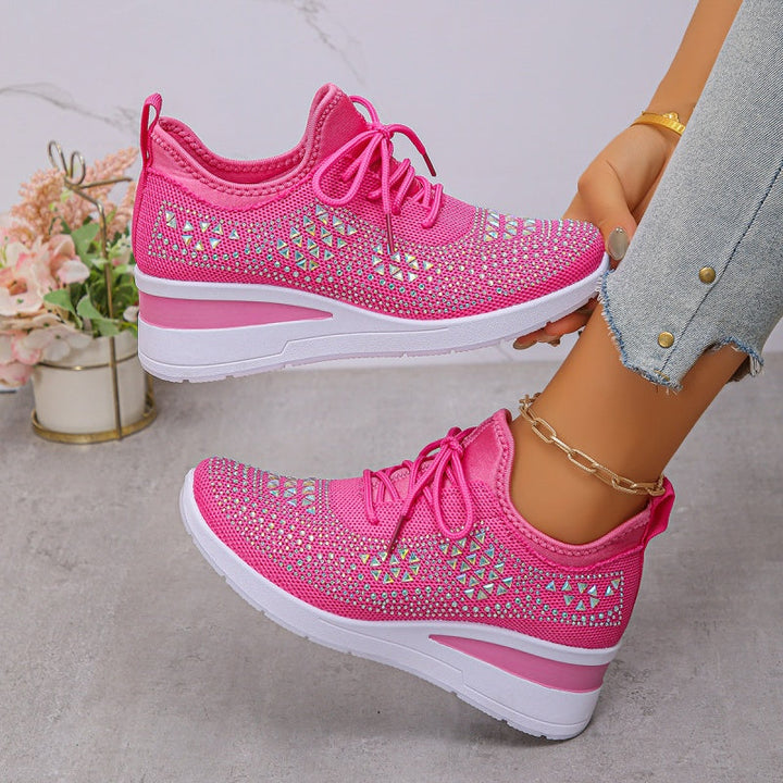 Dames Wedge Sneakers - Vetersluiting