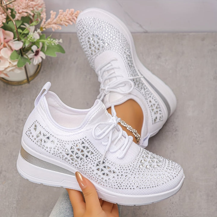 Dames Wedge Sneakers - Vetersluiting