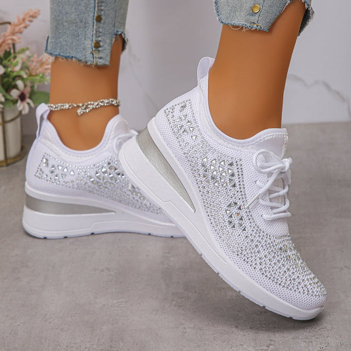 Dames Wedge Sneakers - Vetersluiting