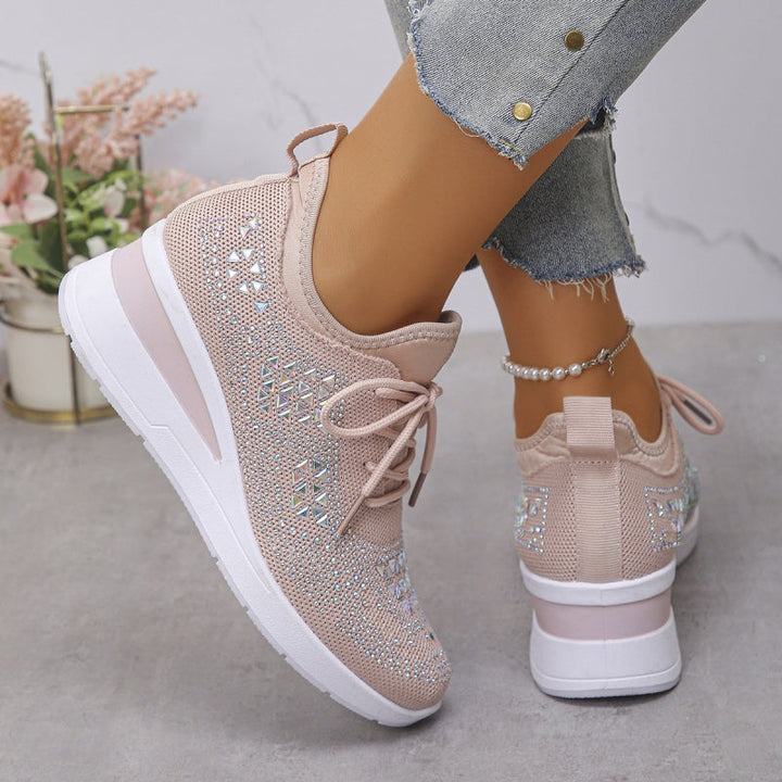 Dames Wedge Sneakers - Vetersluiting