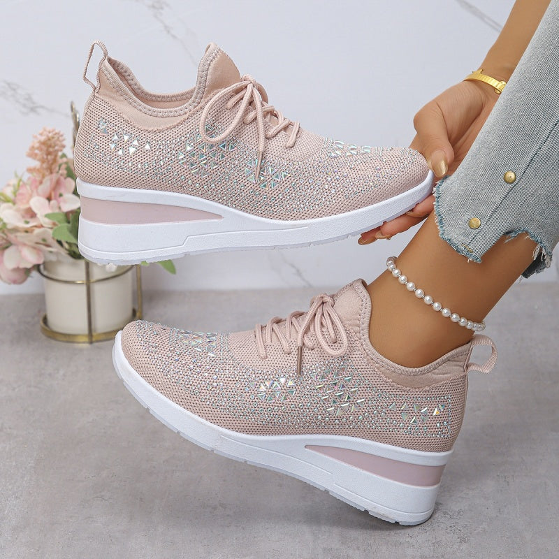 Dames Wedge Sneakers - Vetersluiting