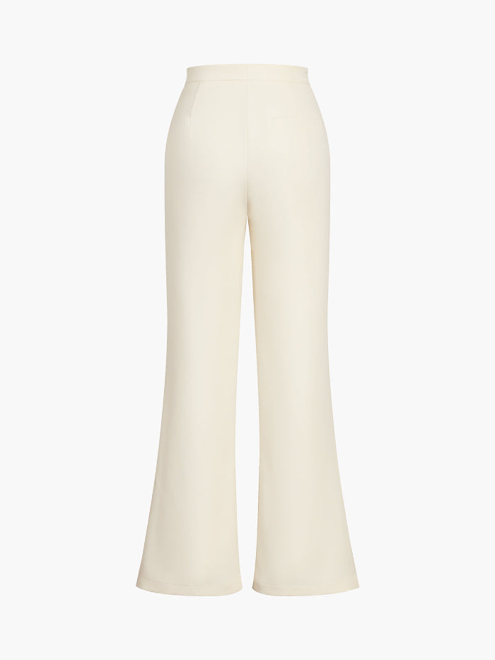 Damesset met Strapless Top en Broek - Knoopsluiting aan de Voorkant