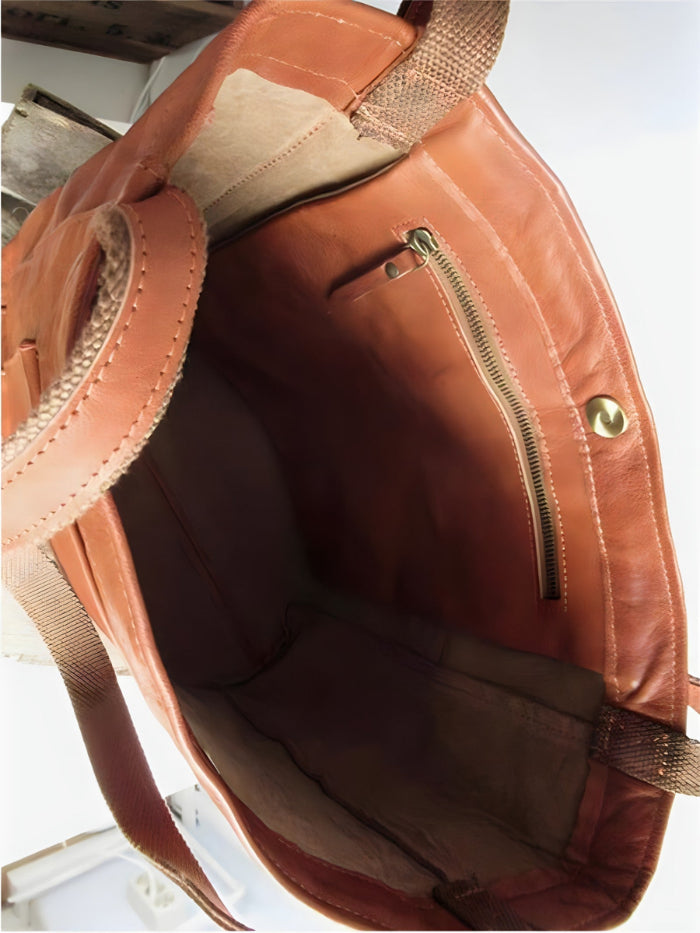 Elegante Leren Tas - Lange Hengsels en Ruim Formaat