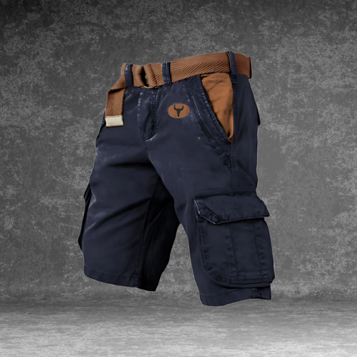 Heren Cargo Short met Zakken en Verstelbare Taille