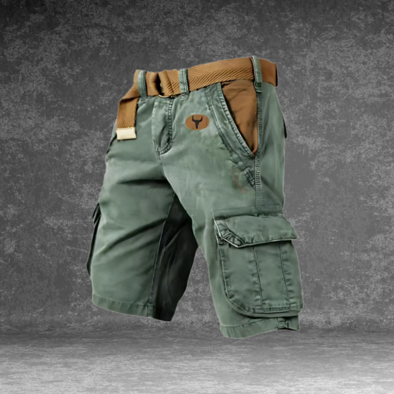 Heren Cargo Short met Zakken en Verstelbare Taille
