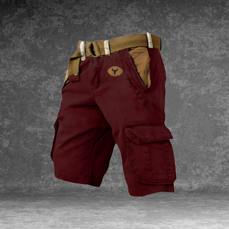 Heren Cargo Short met Zakken en Verstelbare Taille