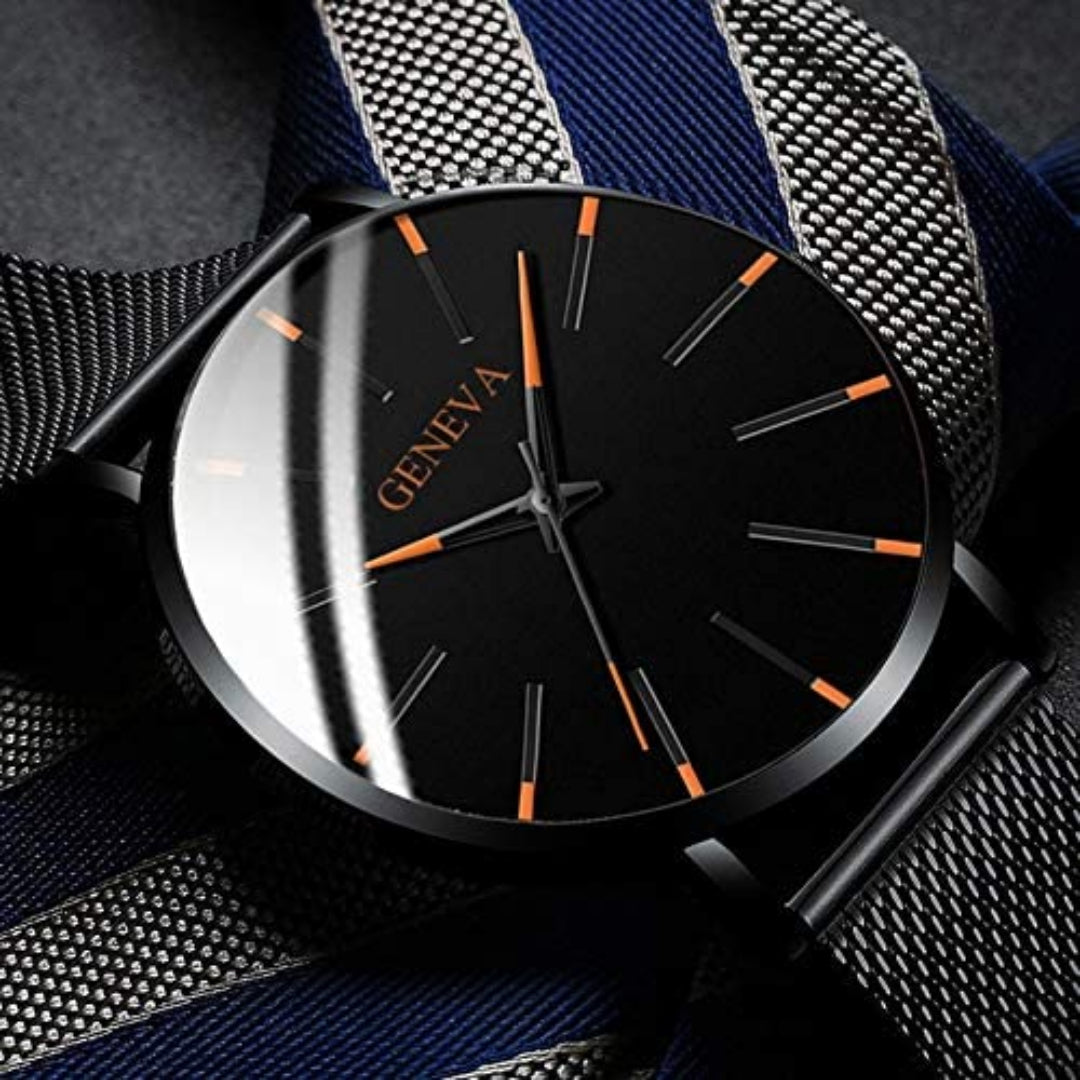 Heren Horloge Minimalistisch Design met Mesh Band