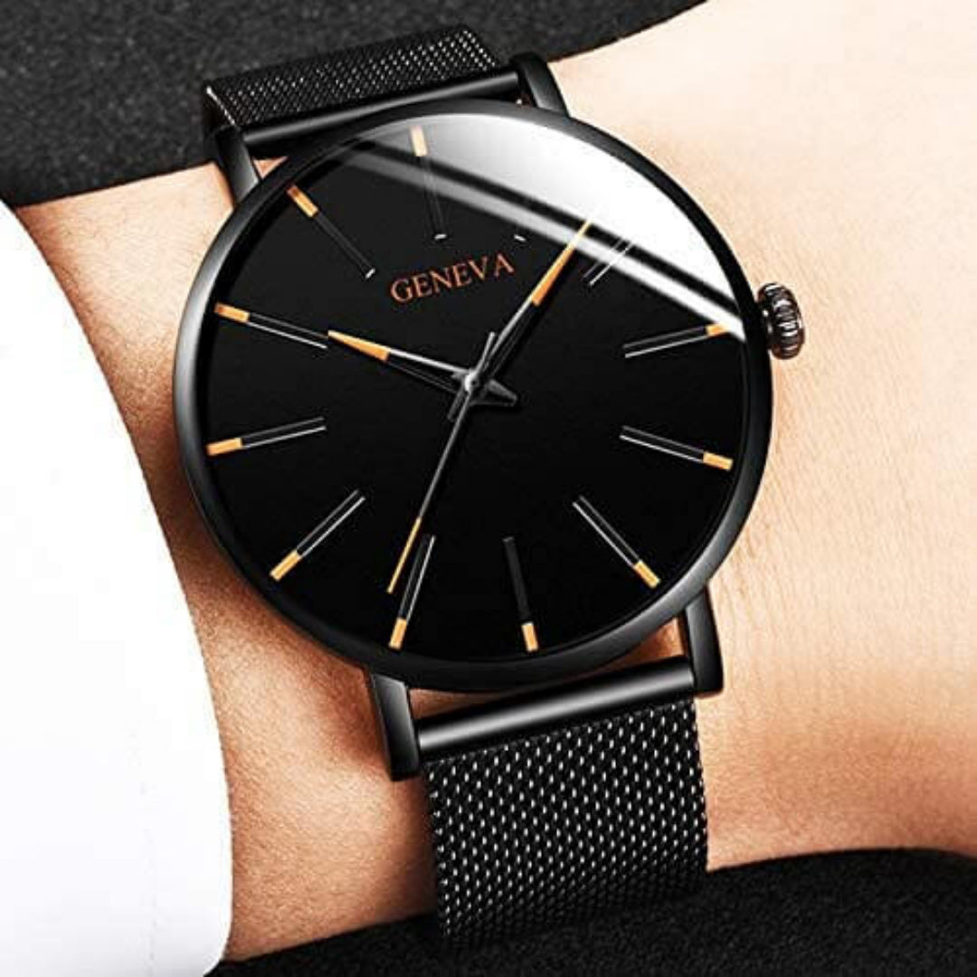 Heren Horloge Minimalistisch Design met Mesh Band