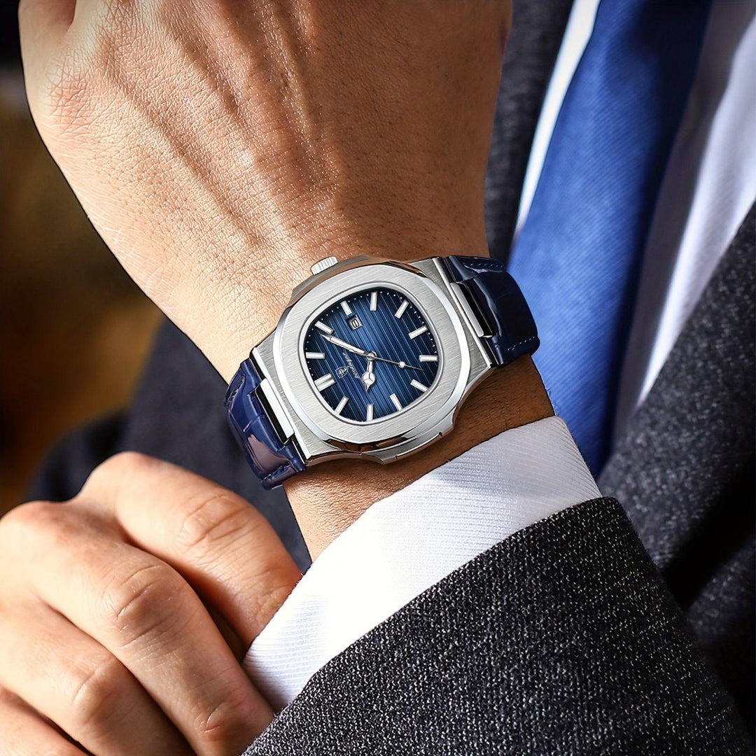 Heren Horloge Staal Design met Datumweergave