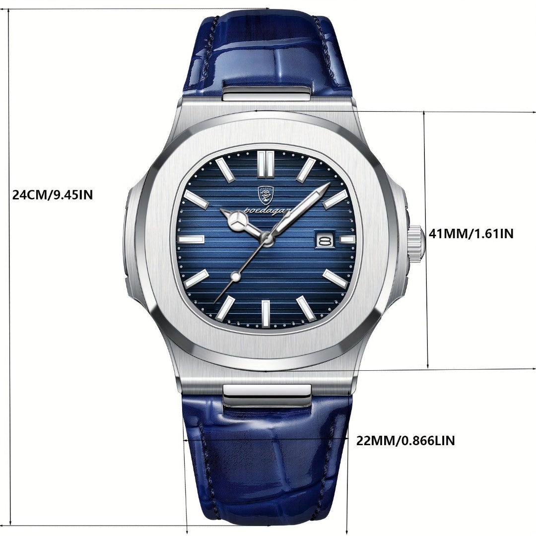 Heren Horloge Staal Design met Datumweergave